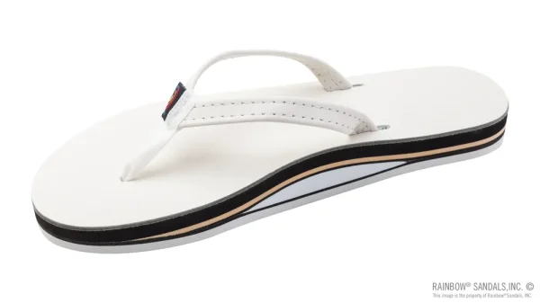 Cloud Dancer Leather Blk/Tan Layered w/ Arch Narrow Strap