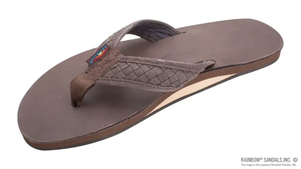 The Bentley – Classic Leather Top Sole with 1″ Hand Woven Strap